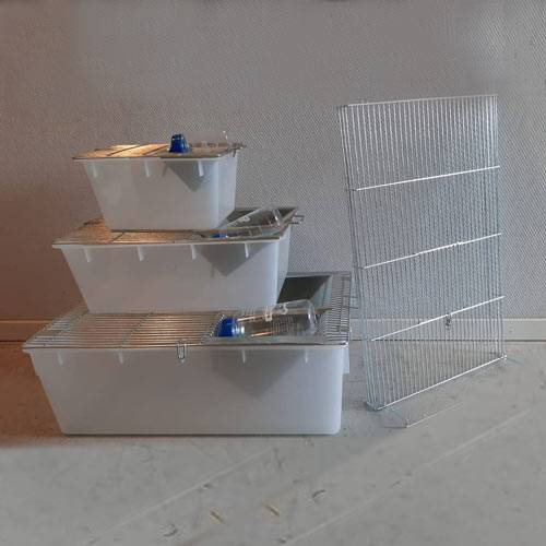 Drie types labbakken (bovenop T2, midden T3, onderop T4)